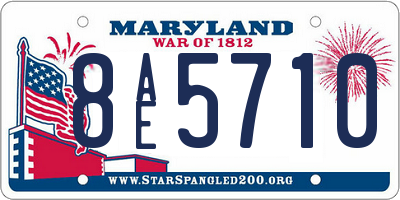 MD license plate 8AE5710
