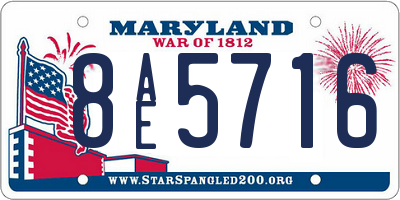 MD license plate 8AE5716