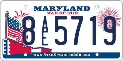 MD license plate 8AE5719