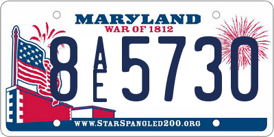 MD license plate 8AE5730