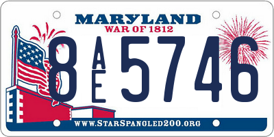 MD license plate 8AE5746