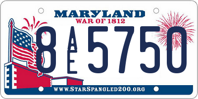 MD license plate 8AE5750
