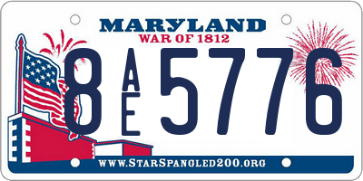 MD license plate 8AE5776