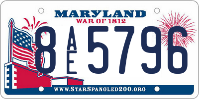MD license plate 8AE5796