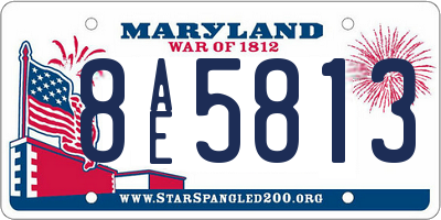 MD license plate 8AE5813