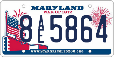 MD license plate 8AE5864