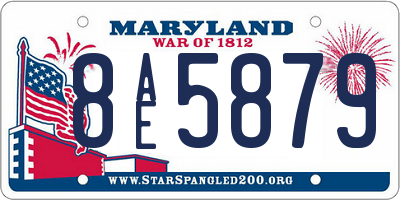 MD license plate 8AE5879