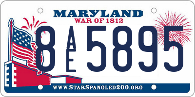 MD license plate 8AE5895