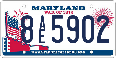 MD license plate 8AE5902