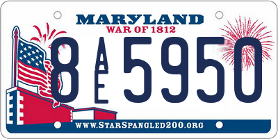MD license plate 8AE5950