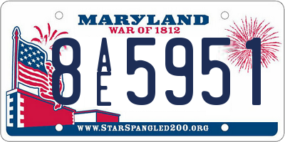 MD license plate 8AE5951
