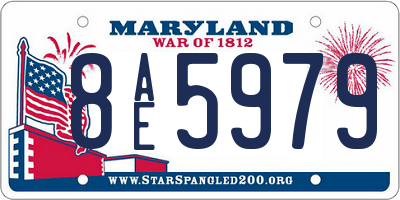 MD license plate 8AE5979