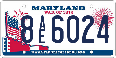MD license plate 8AE6024