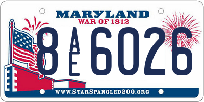 MD license plate 8AE6026