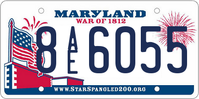 MD license plate 8AE6055