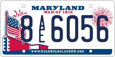 MD license plate 8AE6056