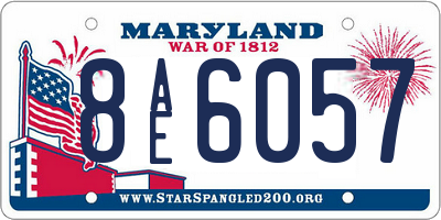 MD license plate 8AE6057