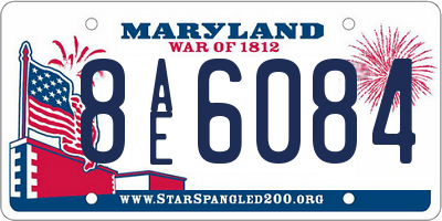 MD license plate 8AE6084