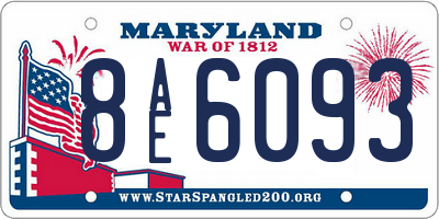 MD license plate 8AE6093