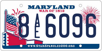 MD license plate 8AE6096