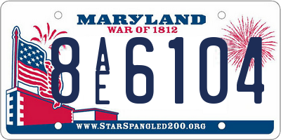 MD license plate 8AE6104