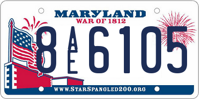 MD license plate 8AE6105