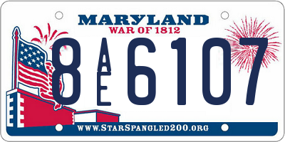 MD license plate 8AE6107