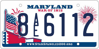 MD license plate 8AE6112