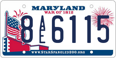 MD license plate 8AE6115