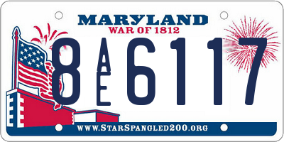MD license plate 8AE6117