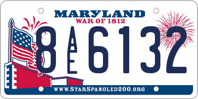 MD license plate 8AE6132