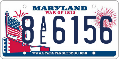 MD license plate 8AE6156