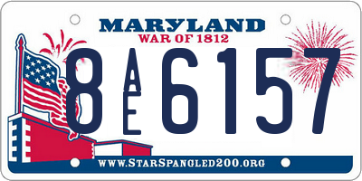 MD license plate 8AE6157