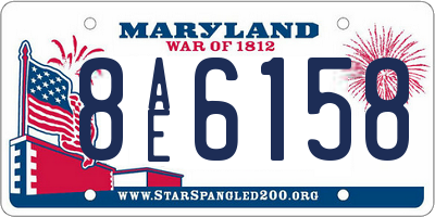 MD license plate 8AE6158