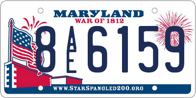 MD license plate 8AE6159