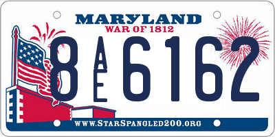 MD license plate 8AE6162