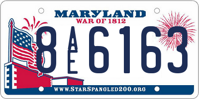 MD license plate 8AE6163