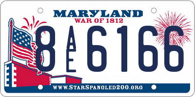 MD license plate 8AE6166