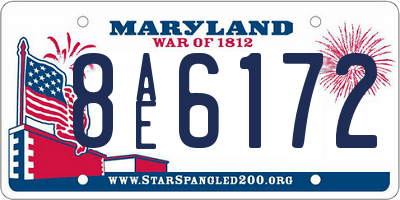 MD license plate 8AE6172