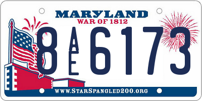 MD license plate 8AE6173