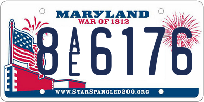 MD license plate 8AE6176