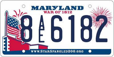 MD license plate 8AE6182