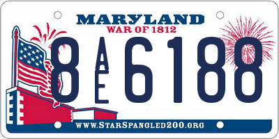 MD license plate 8AE6188
