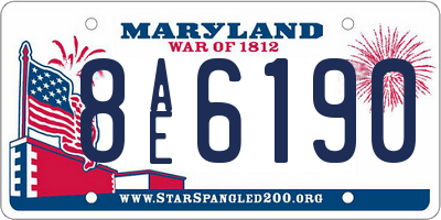 MD license plate 8AE6190