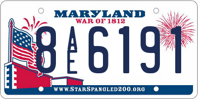 MD license plate 8AE6191