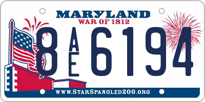 MD license plate 8AE6194