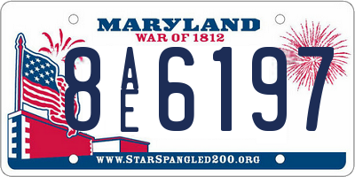MD license plate 8AE6197