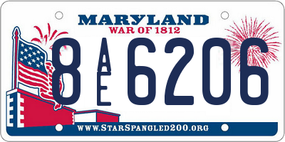 MD license plate 8AE6206