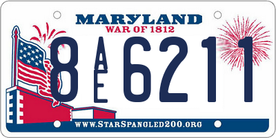 MD license plate 8AE6211