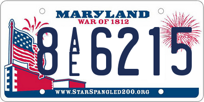 MD license plate 8AE6215